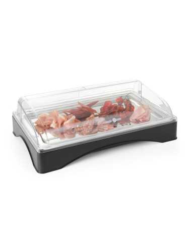 Set vassoio con piastra refrigerante - Gastronorm 1/1 - mm 555 x 357 x 175h