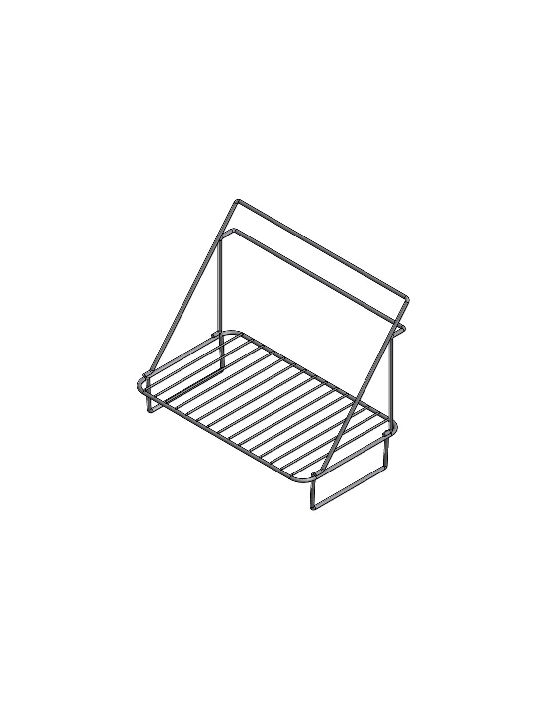 Rejilla soporte cesta con gancho para CP-66 - Dimensiones cm . 50x 29x 41h