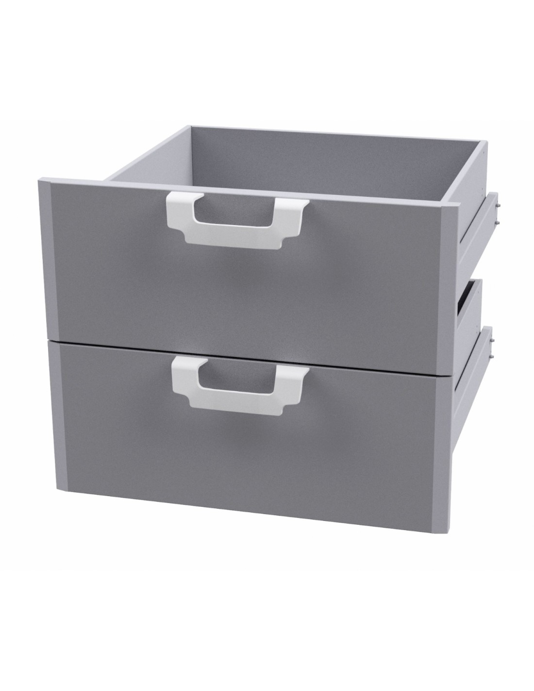 Chest of drawers 300/400/600 - N. 2 drawers with stainless steel tub Telescopic guides - Dimensions cm. 59.5x 51x 47.5h