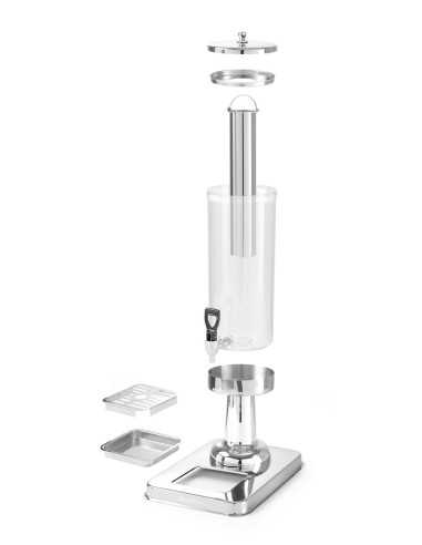 Juice and beverage dispenser 3 liters with ice cylinder
