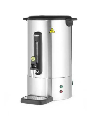 Cafetera eléctrica de 14 litros en acero y polipropileno.