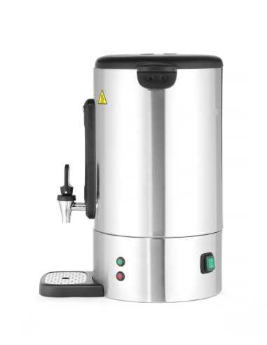 Cafetera eléctrica de 14 litros en acero y polipropileno.