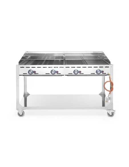 Barbacoa de gas - 4 quemadores - mm 1400 x 612 x 825h