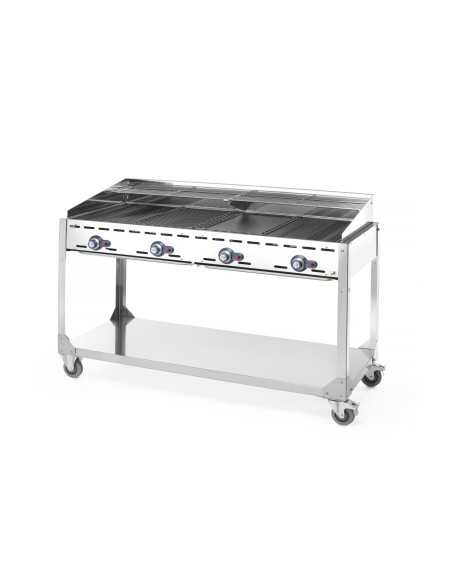 Barbacoa de gas - 4 quemadores - mm 1400 x 612 x 825h