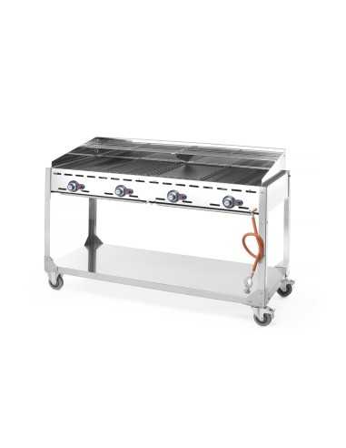 Barbacoa de gas - 4 quemadores - mm 1400 x 612...