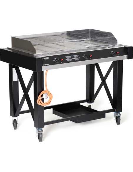 Barbacoa de gas - 3 fuegos transversales - mm 1285 x 770 x 917h