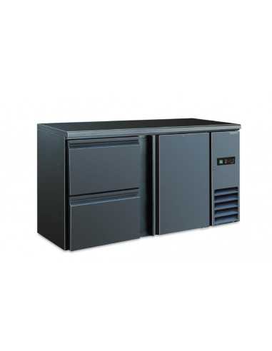 Retrobanco -  N.1 puerta y 2 cajones - Capacidad 315 lt - Cm 146.2 x 51.3 x 86 h