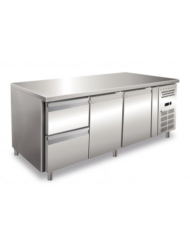 Refrigerated table - N. 2 doors - N. 2 drawers - cm 179.5 x 70 x 86 h