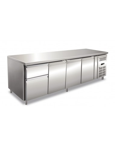 Refrigerated table - N. 3 doors - N. 2 drawers - cm 223 x 70 x 86 h