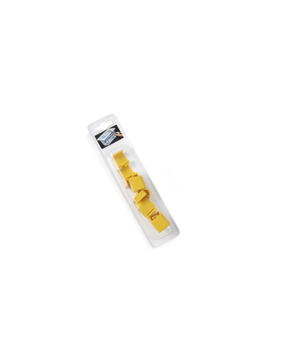 Clips coperchi - Giallo - Per contenitori Gastronorm HACCP - 12 pezzi