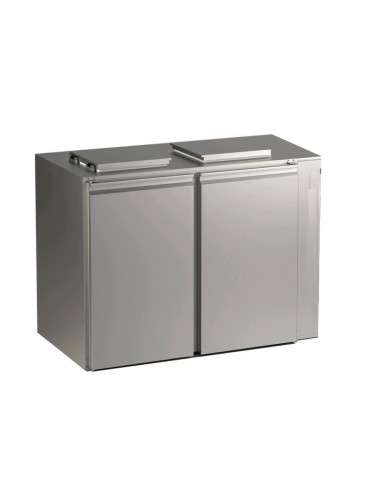 Caja de residuos refrigerada - N. 2 x 120/140 Lt. - Motor remoto - cm 160 x 87,5 x 121 h