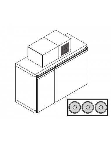 Refrigerated box beer drums - N. 3 barrels Ø 400 - cm 151 x 62 x 128.5 h