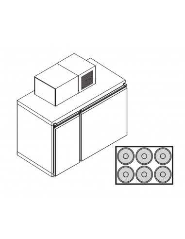 Refrigerated box beer drums - N. 6 barrels Ø 400 - cm 151 x 62 x 128.5 h