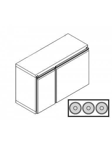 Refrigerated box beer drums - N. 3 barrels Ø 400 - Remote motor - cm 151 x 62 x 97 h