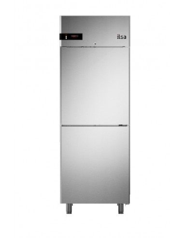 Refrigerated cabinet - Capacity 700 L - Temperature 0° +10°C - Ventilate - Grills GN2/1 - 2 half doors - cm 77 x82 x 202.5 h