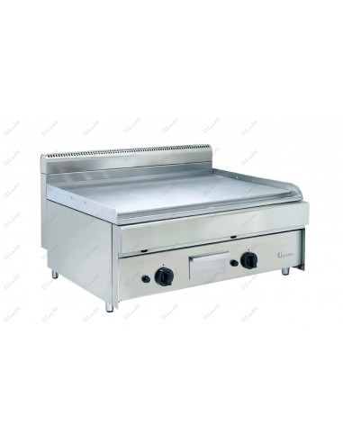 Fry top electric - Stainless steel plate smooth - cm 80 x 70 x 50 h