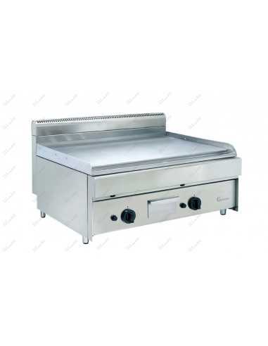 Fry top elettrico - Piastra inox liscia - cm 80 x 70 x 50 h