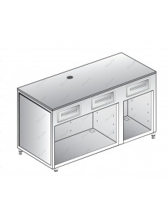 Banco macchina caffè - cm 150 x 67 x 90 h