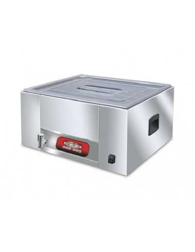 Cuocitore sous-vide - Vasca 50 lt max - Altezza vasca 20 cm - Temperatura +45°+95°C - cm 67 x 55 x 32 h