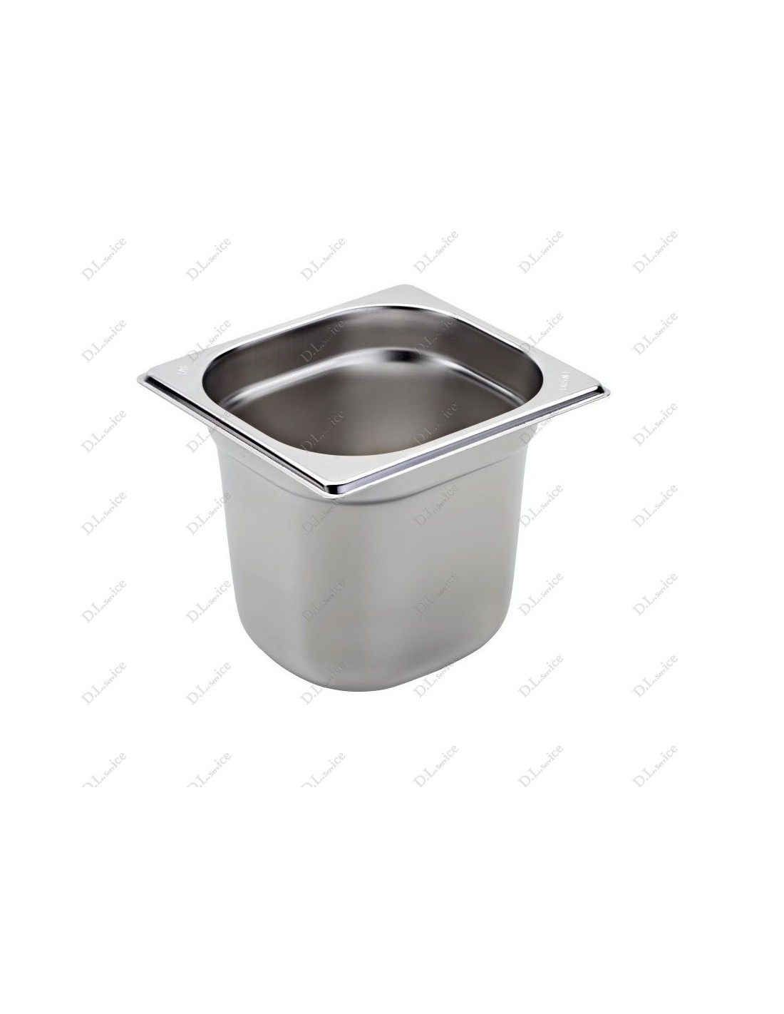 - Stainless steel containers GN 1/6 mm 150 h - Capacity 2.5 l - Dimensions 17.6 x 16.2 x 15 h cm