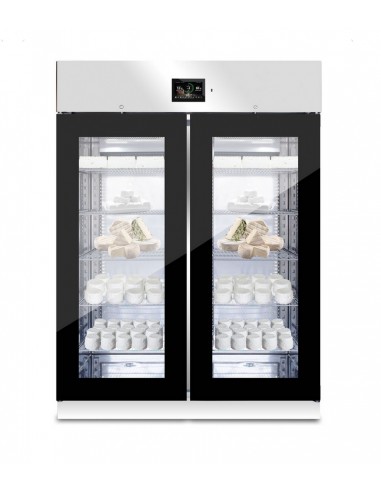 Seasoning cabinet - Glass door - Capacity 200kg - Capacity lt 1365 - Temperature 0 +30°C - cm 150 x 85 x 208 h