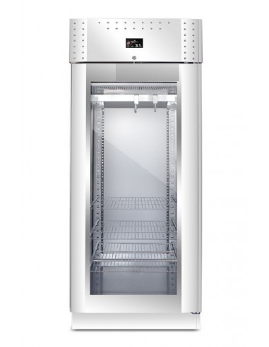 Flitting cabinet - Glass door - Capacity 150kg - Capacity lt 625 - Temperature 0 +10°C - cm 75 x 85 x 208 h