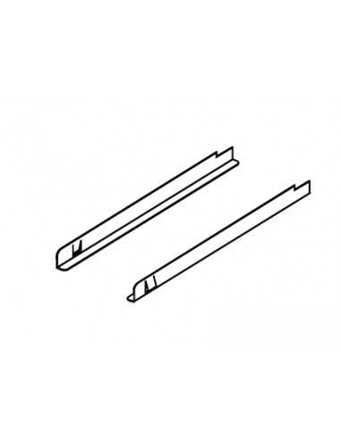 Pair of stainless steel guides for pastry boards