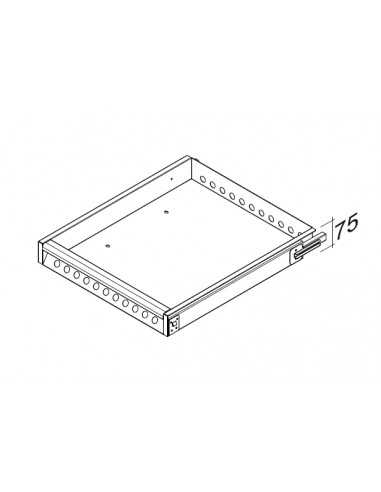 Boxes H7.5 cm on guides 53 x 61 cm