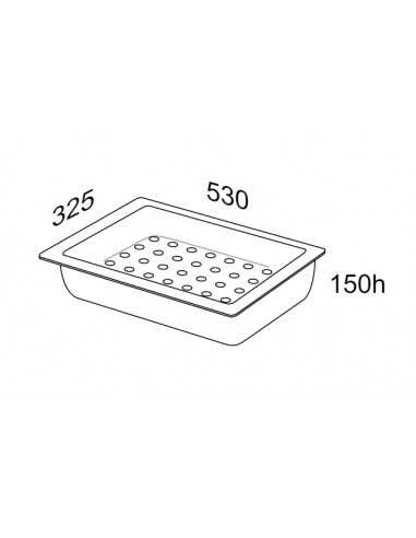 Stainless steel tank with double bottom for fish