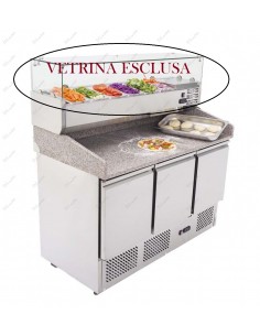 Pizza counter 3 door - cm 136.5 x 70 x 100 h