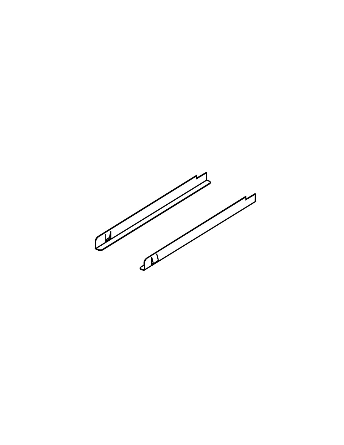 Pair of stainless steel guides