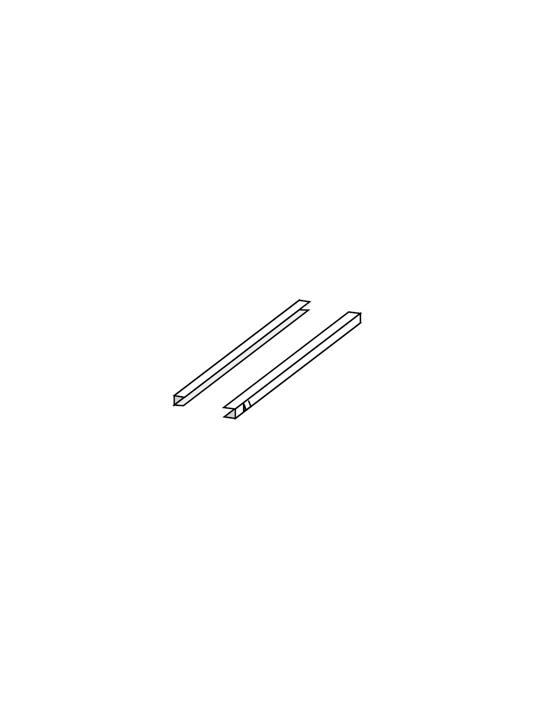 Pair of L530 stainless steel guides