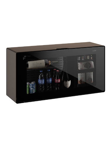 Minibar de pared con puerta de cristal -...