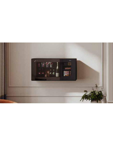 Minibar de pared con puerta de cristal - Capacidad 18 litros - 79.6 x 24 x 39.5 h cm