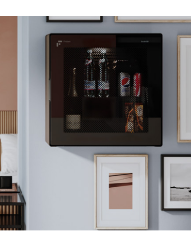 Minibar de pared con puerta de cristal -...