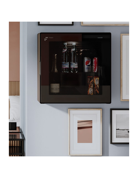 Wall minibar with glass door - Capacity 16 liters - cm 53 x 23.5 x 53 h