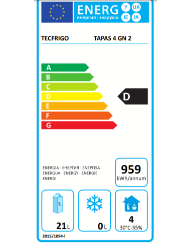 Vetrina refrigerata - Cm 108.5 x 38 x 38 h
