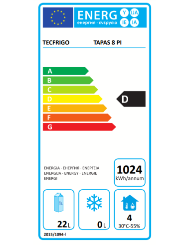 Vitrina refrigerada - cm 179 x 38 x 25,5 h