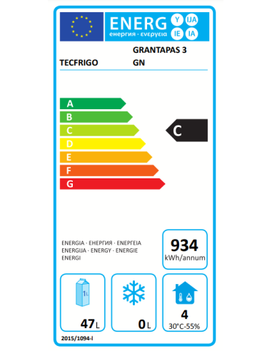 Vitrina refrigerada - cm 133 x 60,3 x 44,1 h