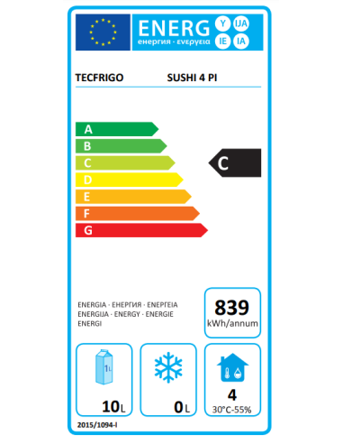 Vitrina refrigerada - cm 108,5 x 38 x 25,5 h