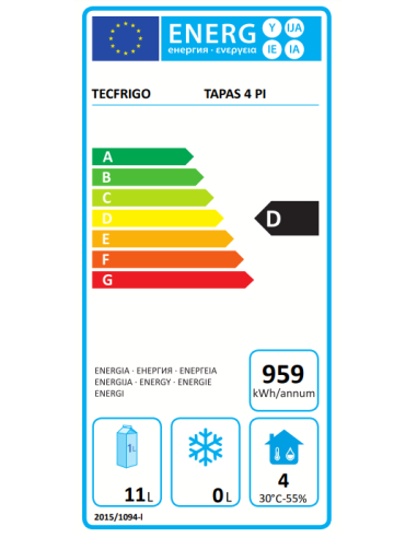 Vitrina refrigerada - Cm 108,5 x 38 x 25,5 h