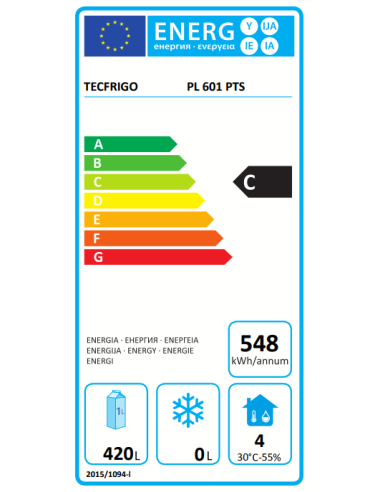 Armadio frigorifero - Capacità Lt. 570 - cm...