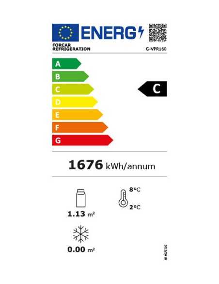 Espositore refrigerato - Ventilato - Capacità  lt 160 - cm 87.3 x 58 x 67 h