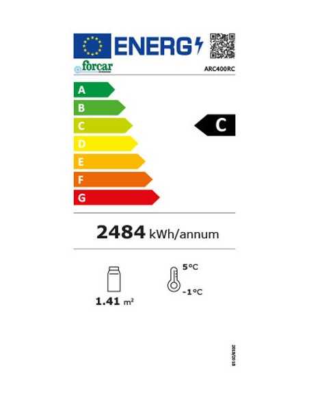 Vitrina refrigerada - Capacidad  400 Lt - cm Ø 68 x 175 h