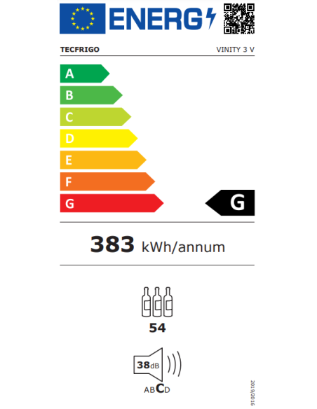 Espositore modulare vino - Temperatura +5/+20°C - cm 65 x 61 x 188 h