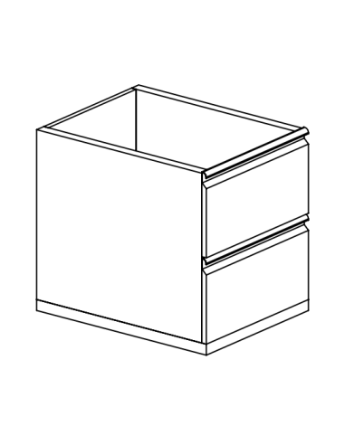 Drawer with 2 drawers with guides 1/2 cm 37 x...