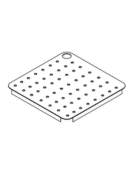 False stainless steel perforated bottom cm 50 x 50