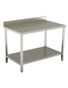 Table with shelf AISI 304 - Alzatina - Depth 70 - Square... 2
