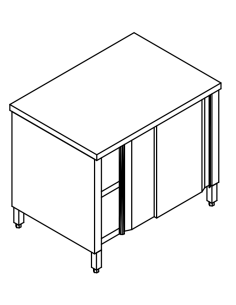 Mesa cerrada AISI 304 - Profundidad 60 2