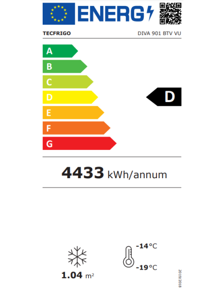 Pastry and ice cream shop - Temperature -15/-21°C - Capacity Lt. 800 - 5+5 shelves - cm 135.5 x 68 x 187.5h